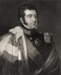 George Augustus Frederick Fitzclarence, 1. Earl of Munster, graviert von W.H. Cook, aus 